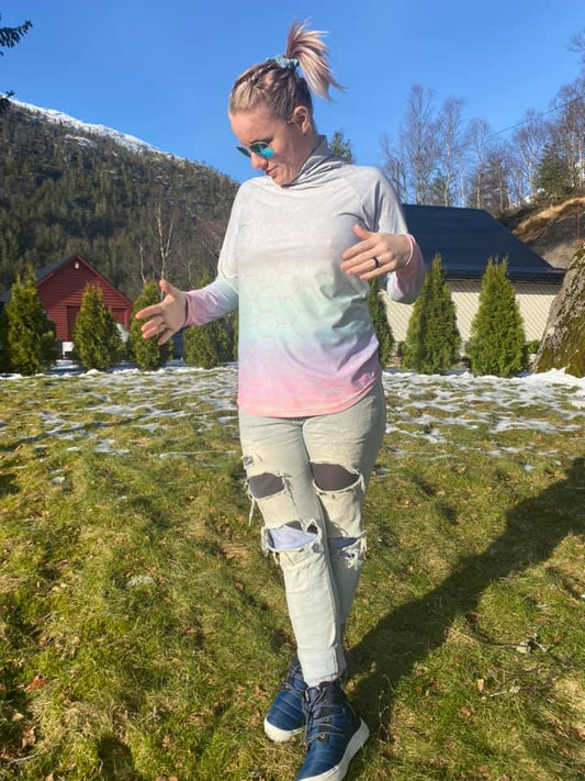 R11 - Neon Hexagons - Stretch Woven