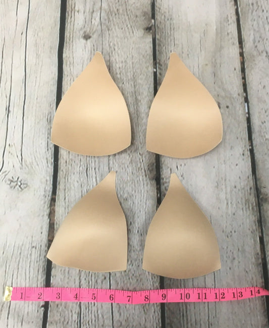 Molded Triangle Bra Cups - Beige and White (Set)