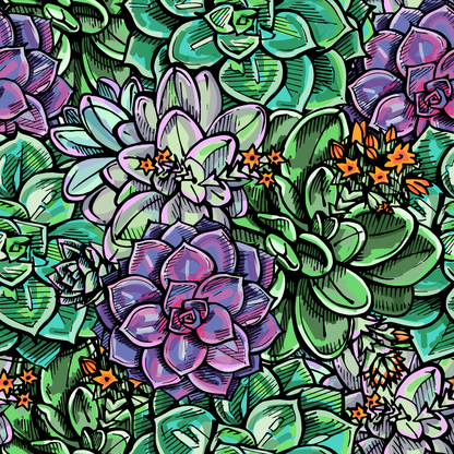 2025R2 - Graffiti Succulents (Larger than previous version)