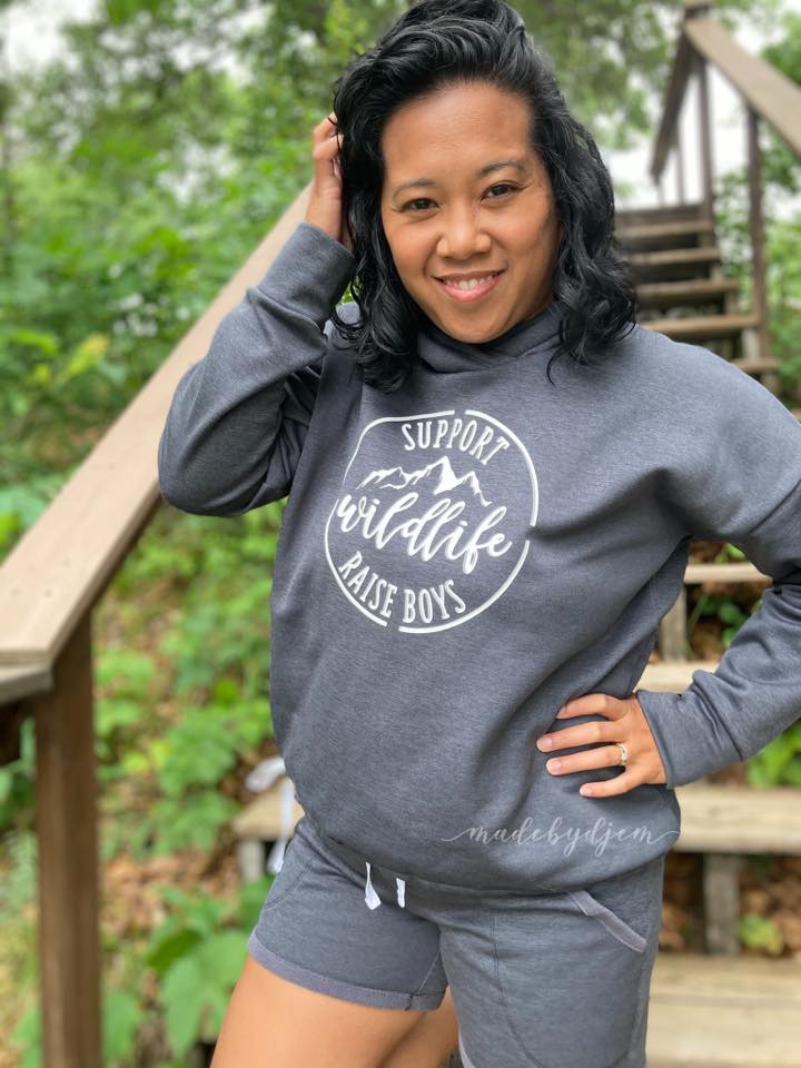 Repreve Heathered SweatShirt Fleece - Dark Gray&Charcoal