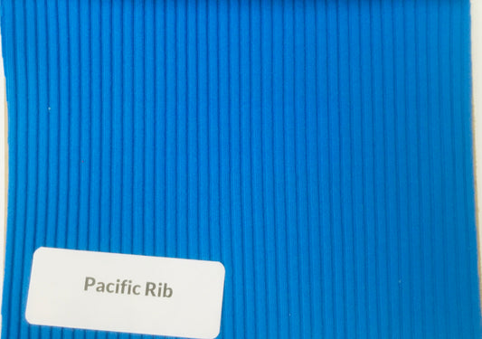 Ribbed Texture SWIM Spandex - Pacific