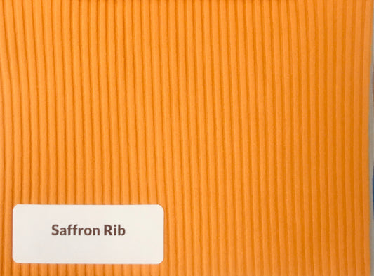 Ribbed Texture SWIM Spandex - Saffron
