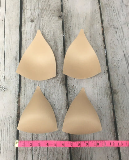 Molded Triangle Bra Cups - Beige and White (Set)