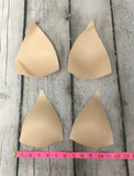 Molded Triangle Bra Cups - Beige and White (Set)